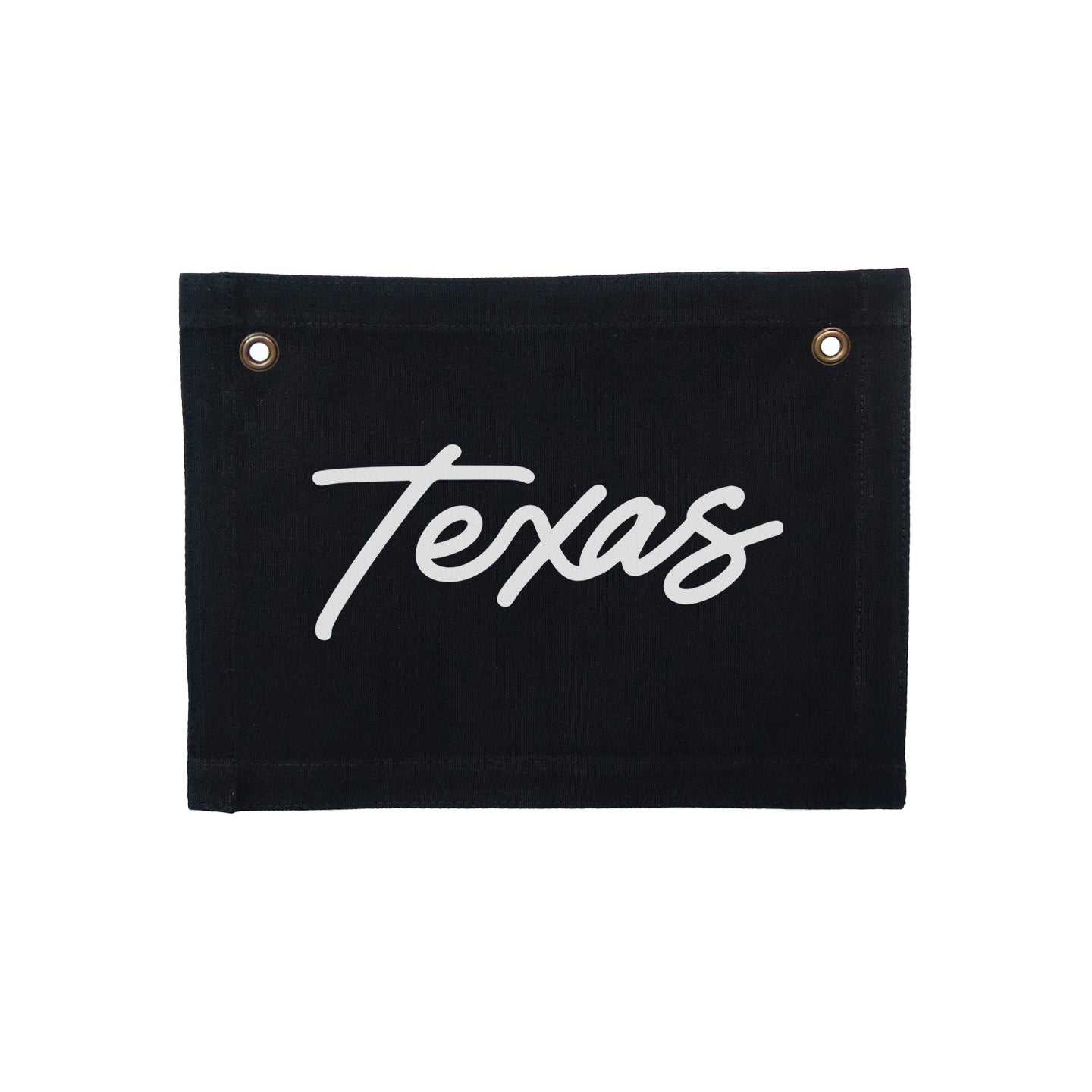 Texas Cursive Small Canvas Flag