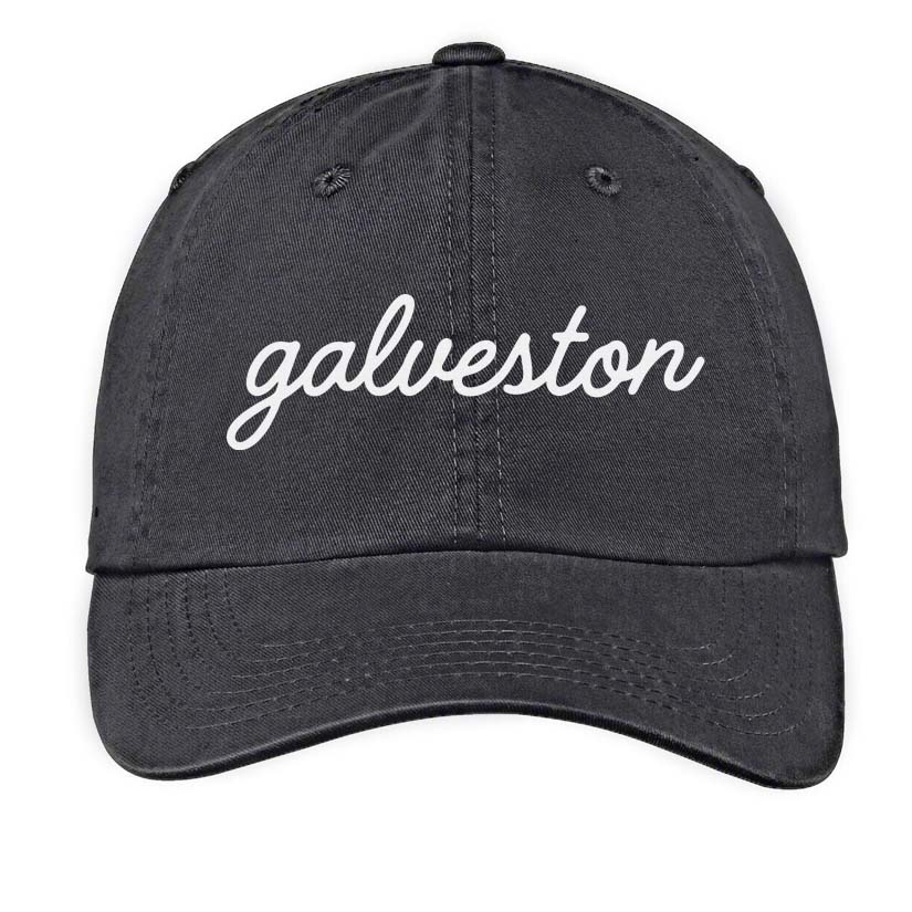Galveston Cursive Baseball Cap