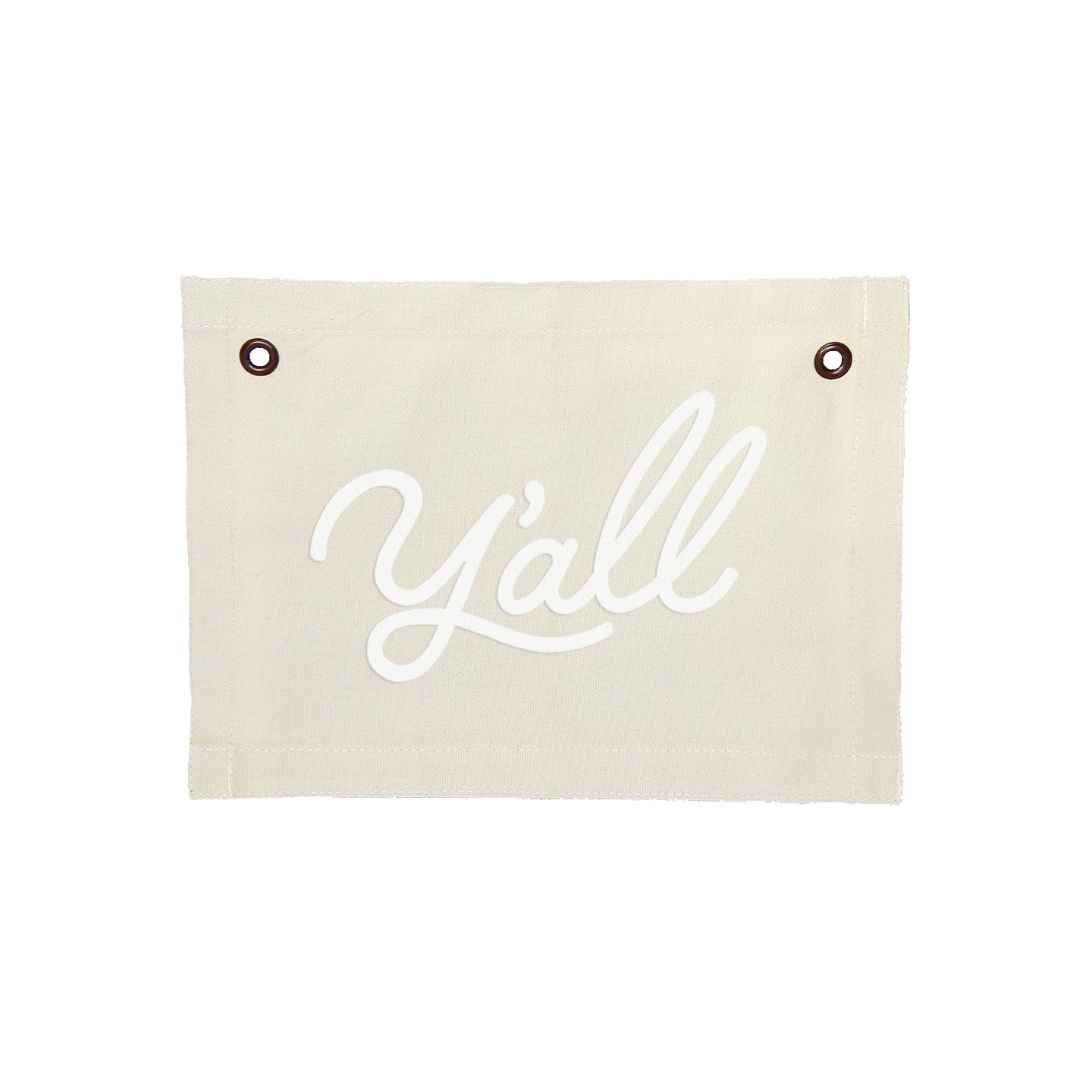 Y'all Cursive Small Canvas Flag