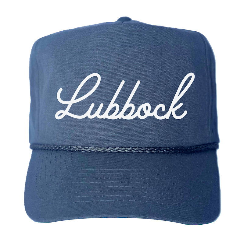 Lubbock Cursive Canvas Trucker