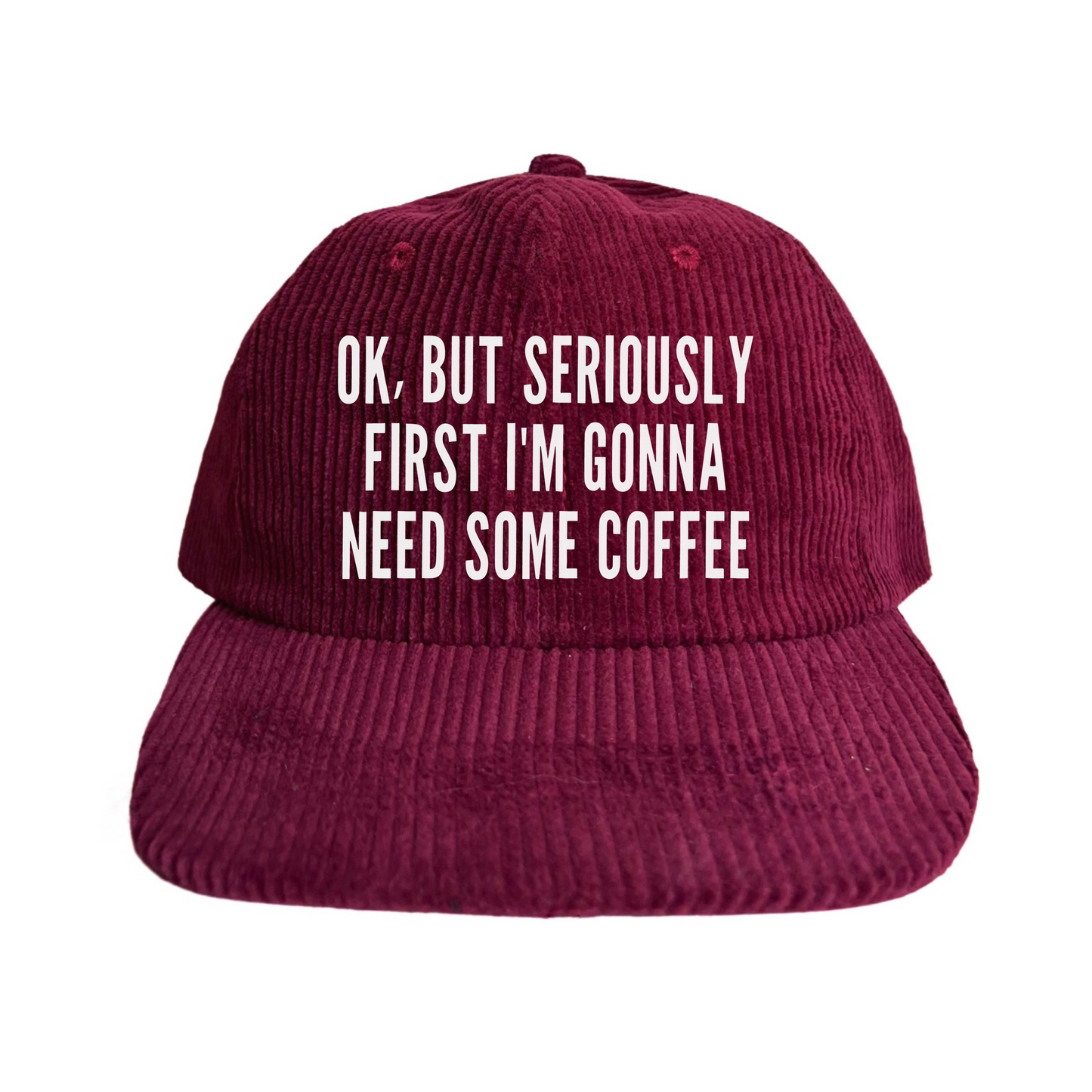 But First Coffee Corduroy Cap