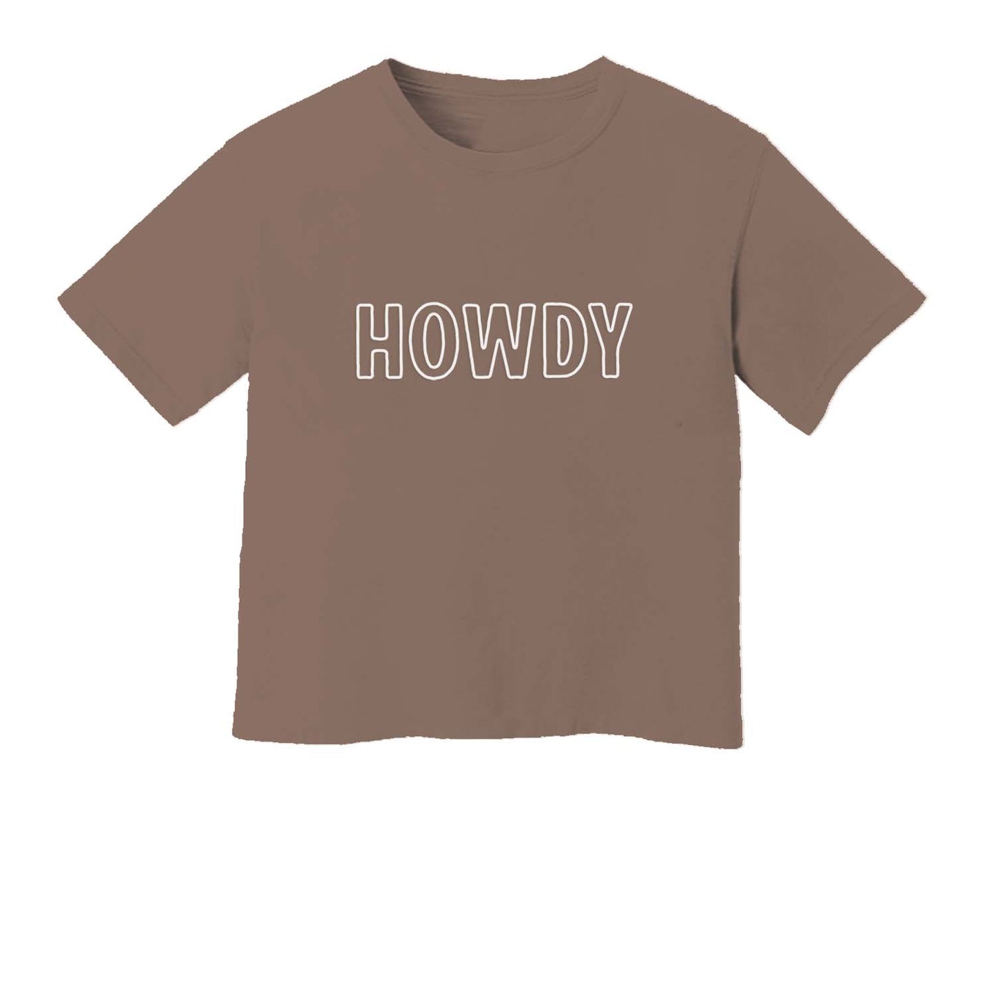 Howdy Outline Washed Tee - Large Design