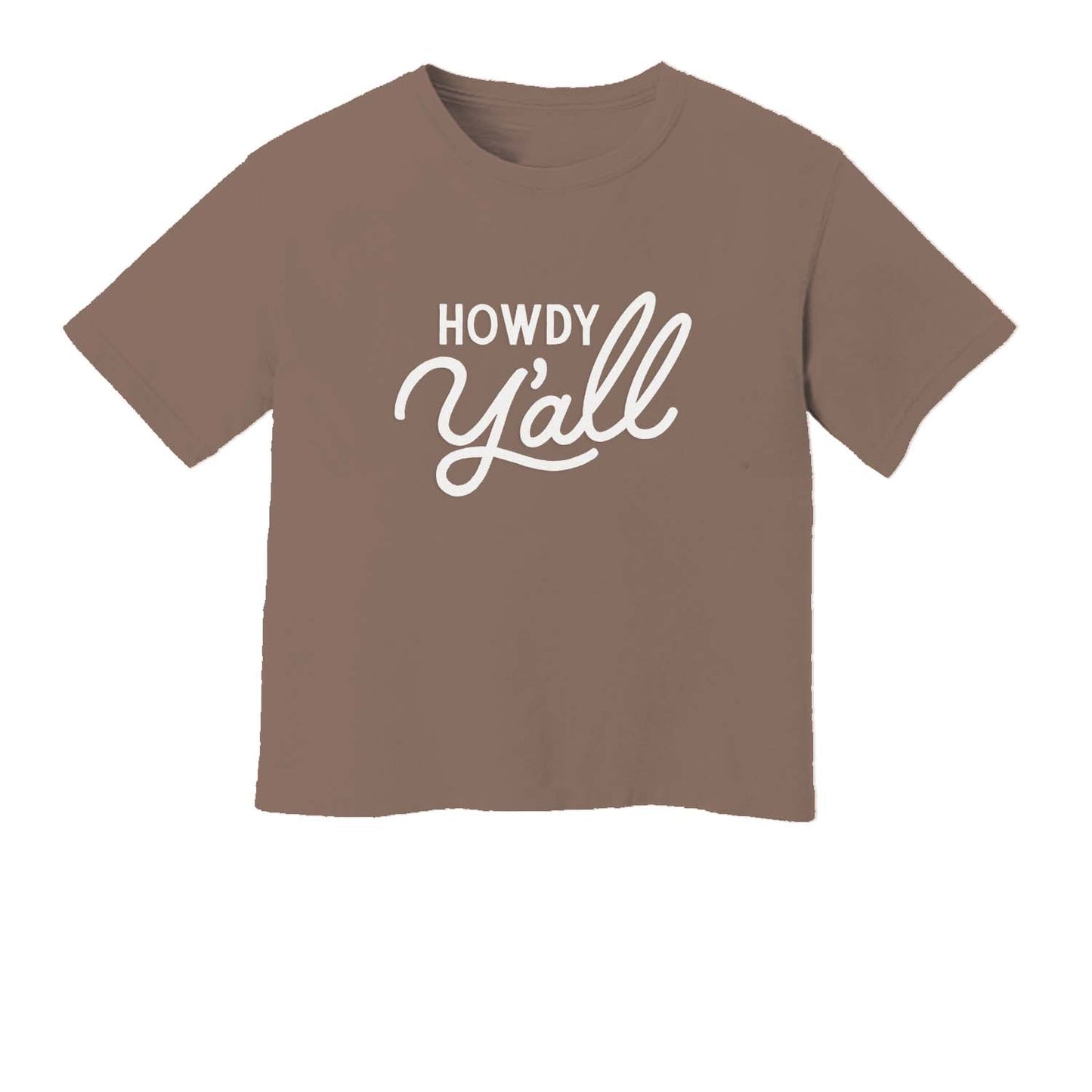 Howdy Y'all Washed Crop Tee