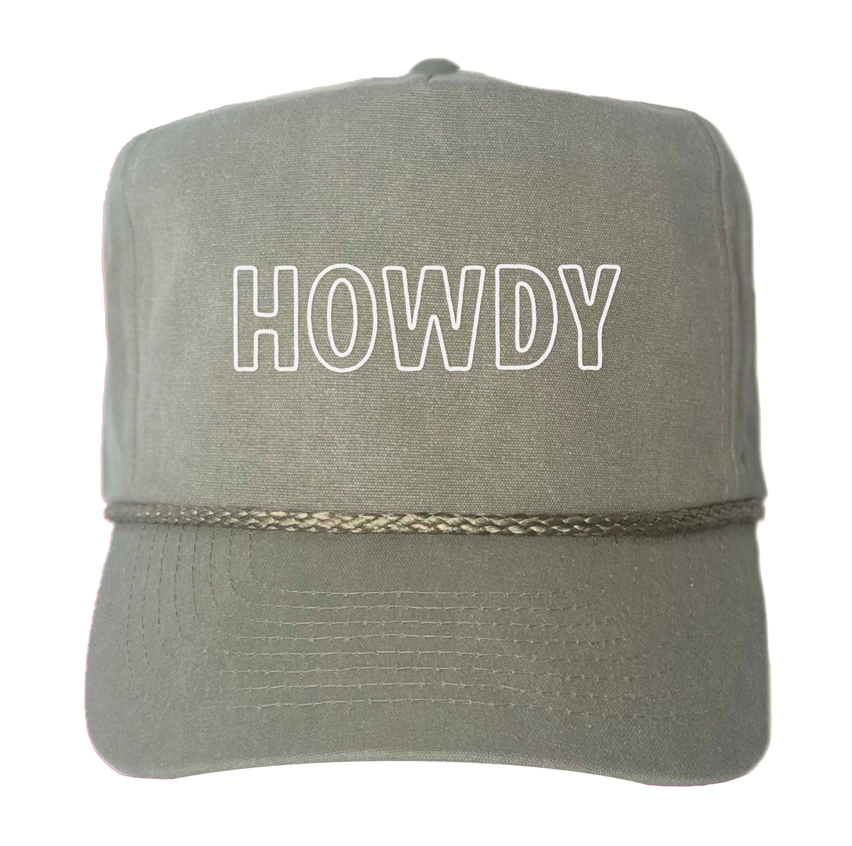 Howdy Outline Canvas Trucker