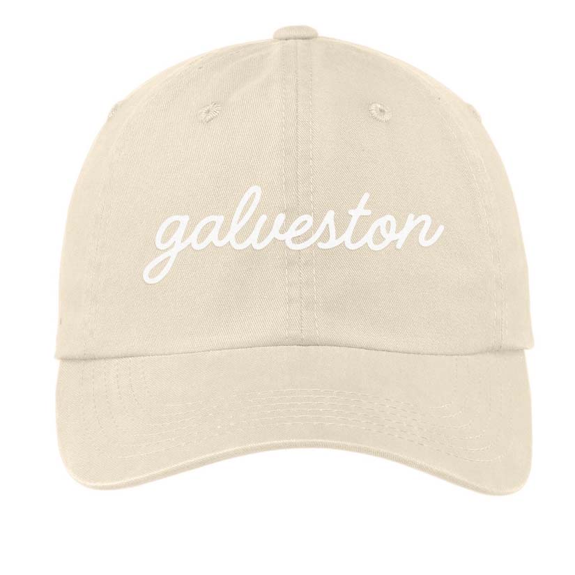 Galveston Cursive Baseball Cap