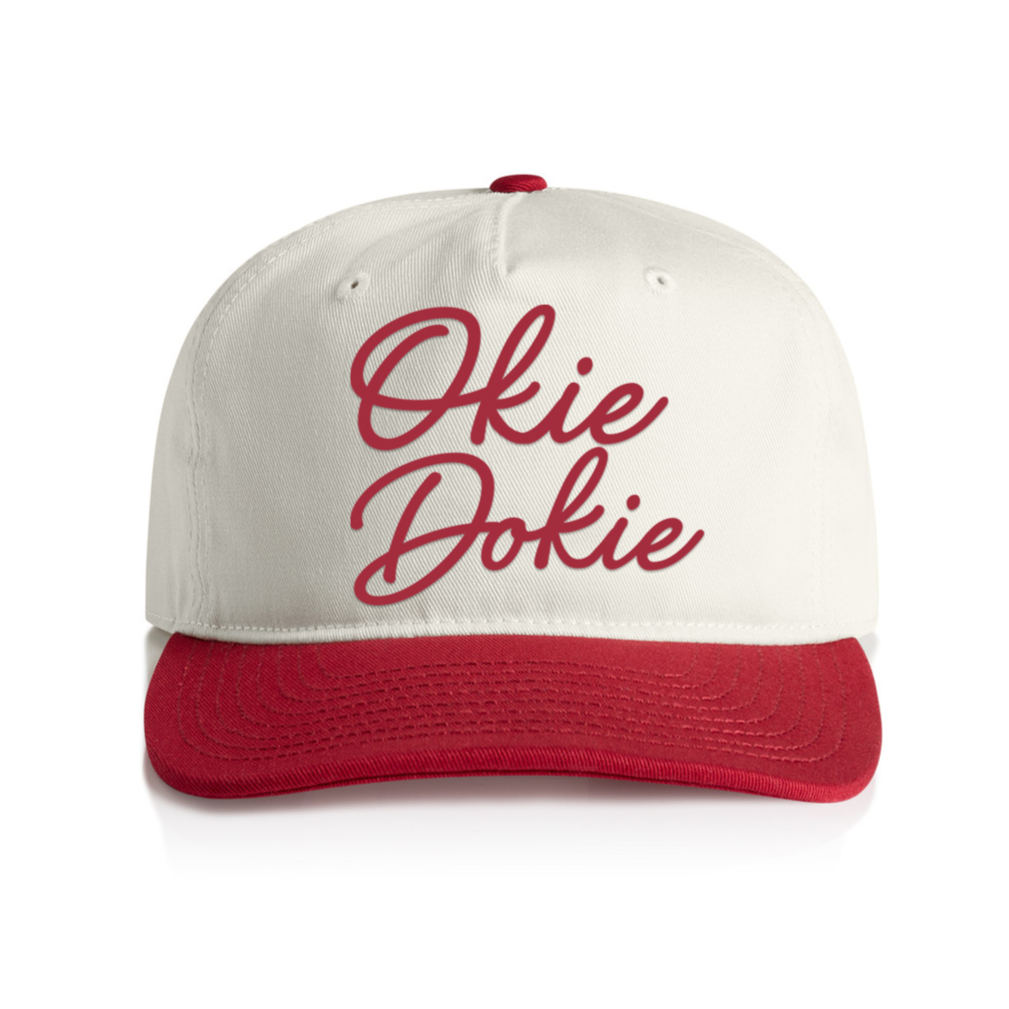 Okie Dokie Cursive 2 Tone Cap