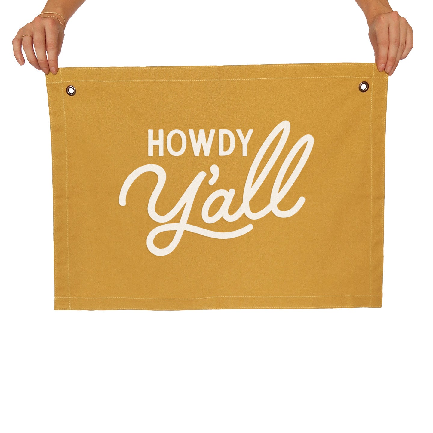 Howdy Y'all Large Canvas Flag