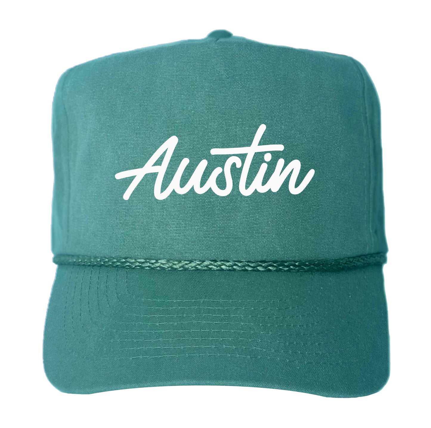 Austin Cursive Canvas Trucker