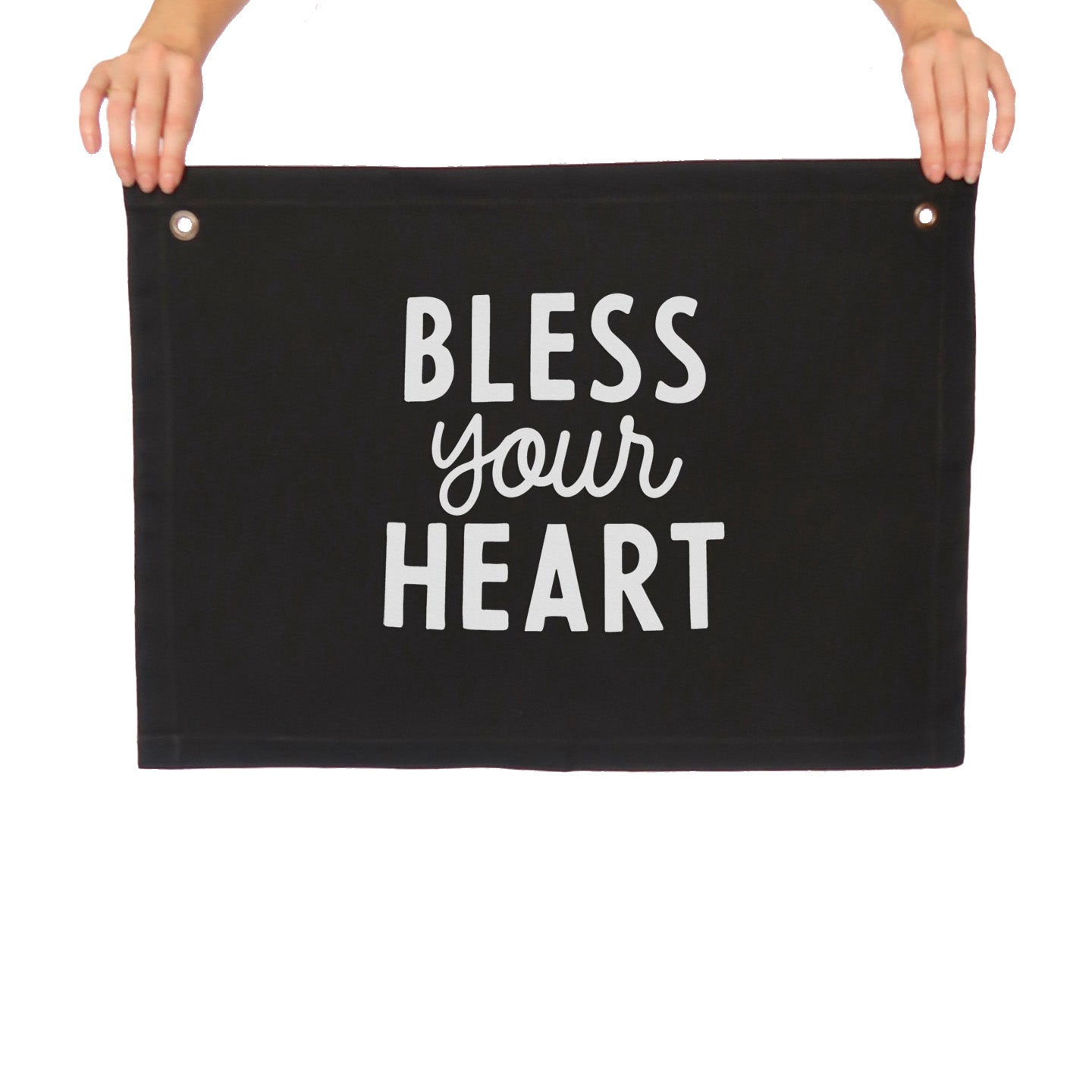 Bless Your Heart Large Canvas Flag