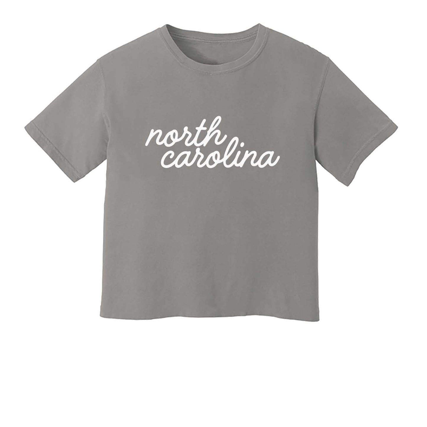 North Carolina Cursive Washed Crop Tee