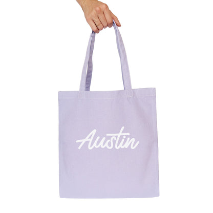 Austin Cursive Tote Bag