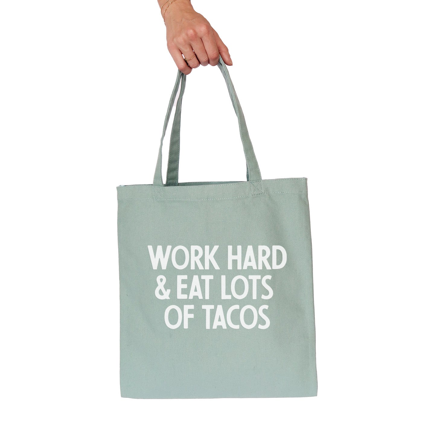 Work Hard & Eat Tacos Tote Bag