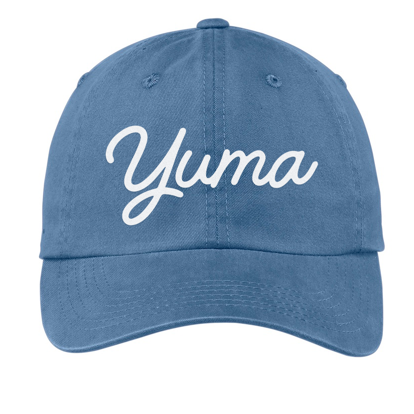 Yuma Script Adjustable Baseball Cap | Frankie Jean