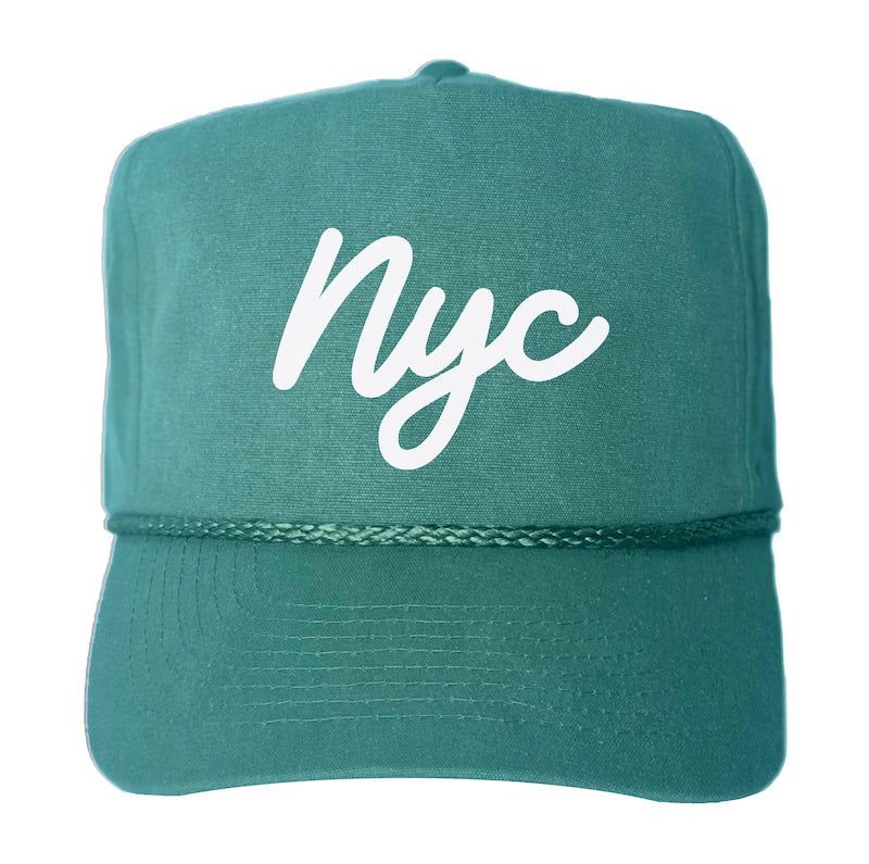 NYC Cursive Canvas Trucker