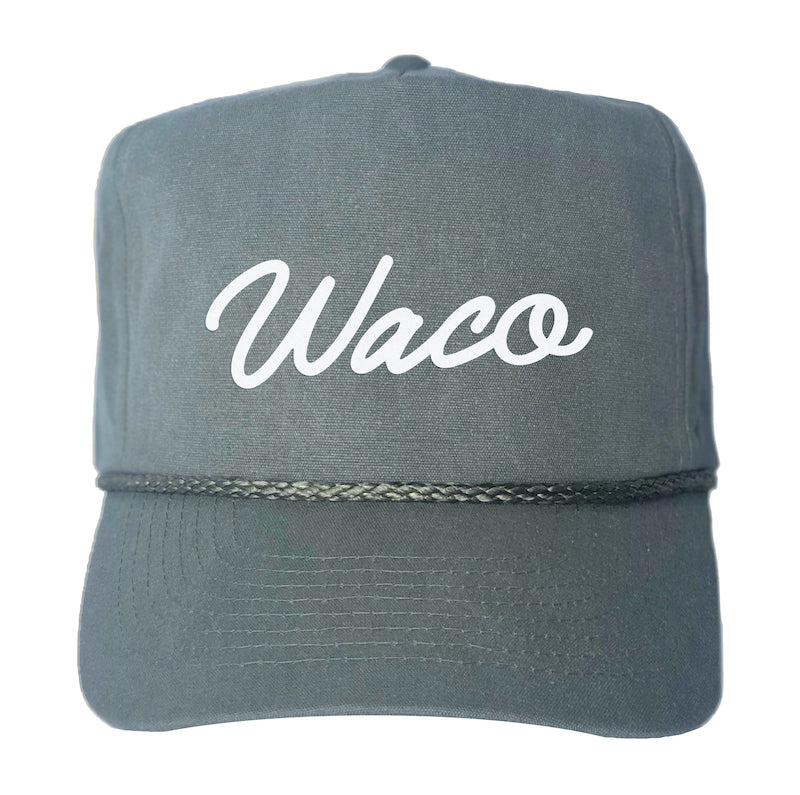 Waco Cursive Canvas Trucker