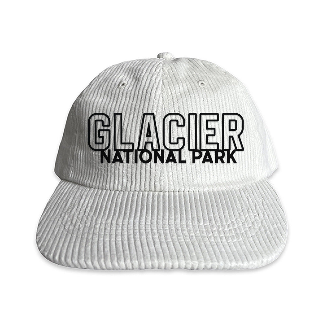 Glacier National Park Outline Corduroy Cap