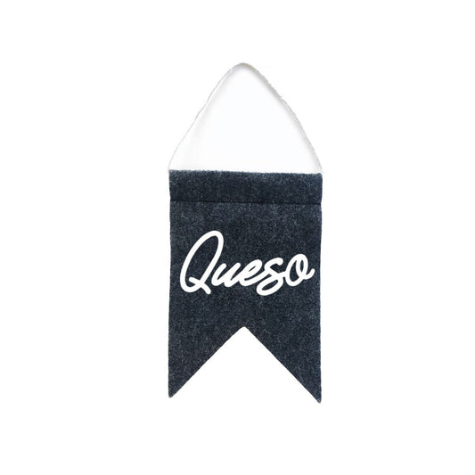 Queso Cursive Small Hanging Pennant