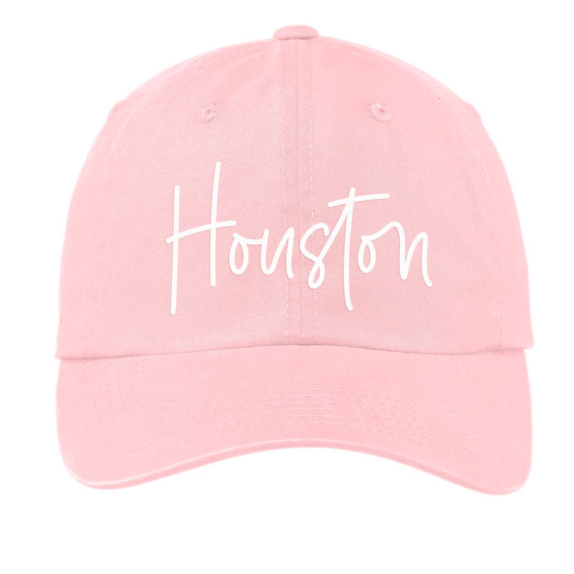 Houston Cursive Baseball Cap V1