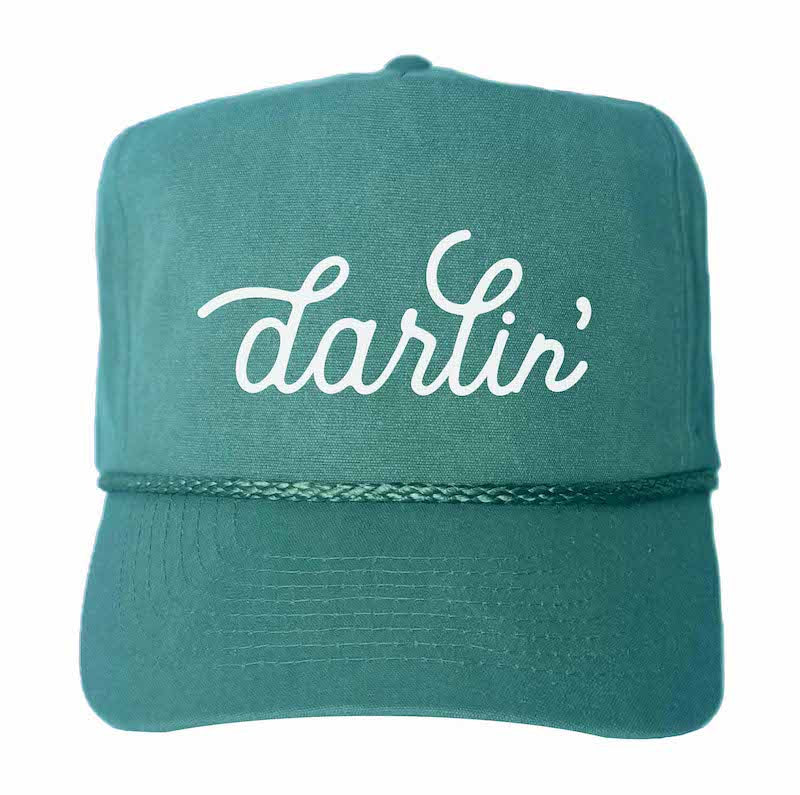 Darlin' Cursive Canvas Trucker