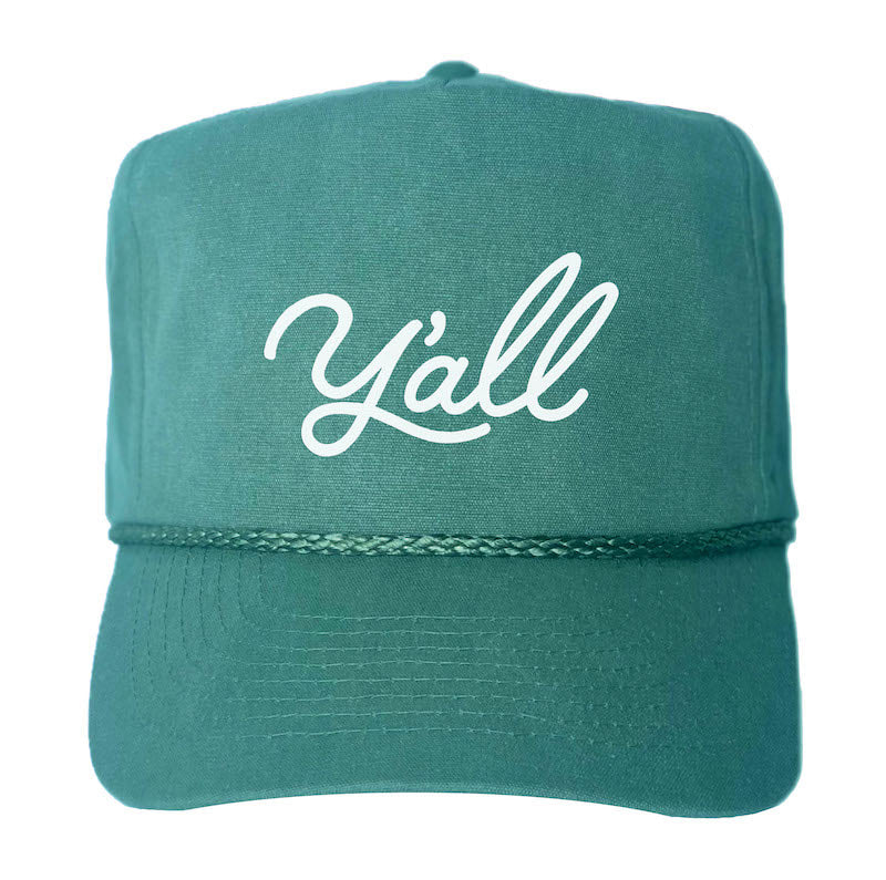 Y'all Cursive Canvas Trucker