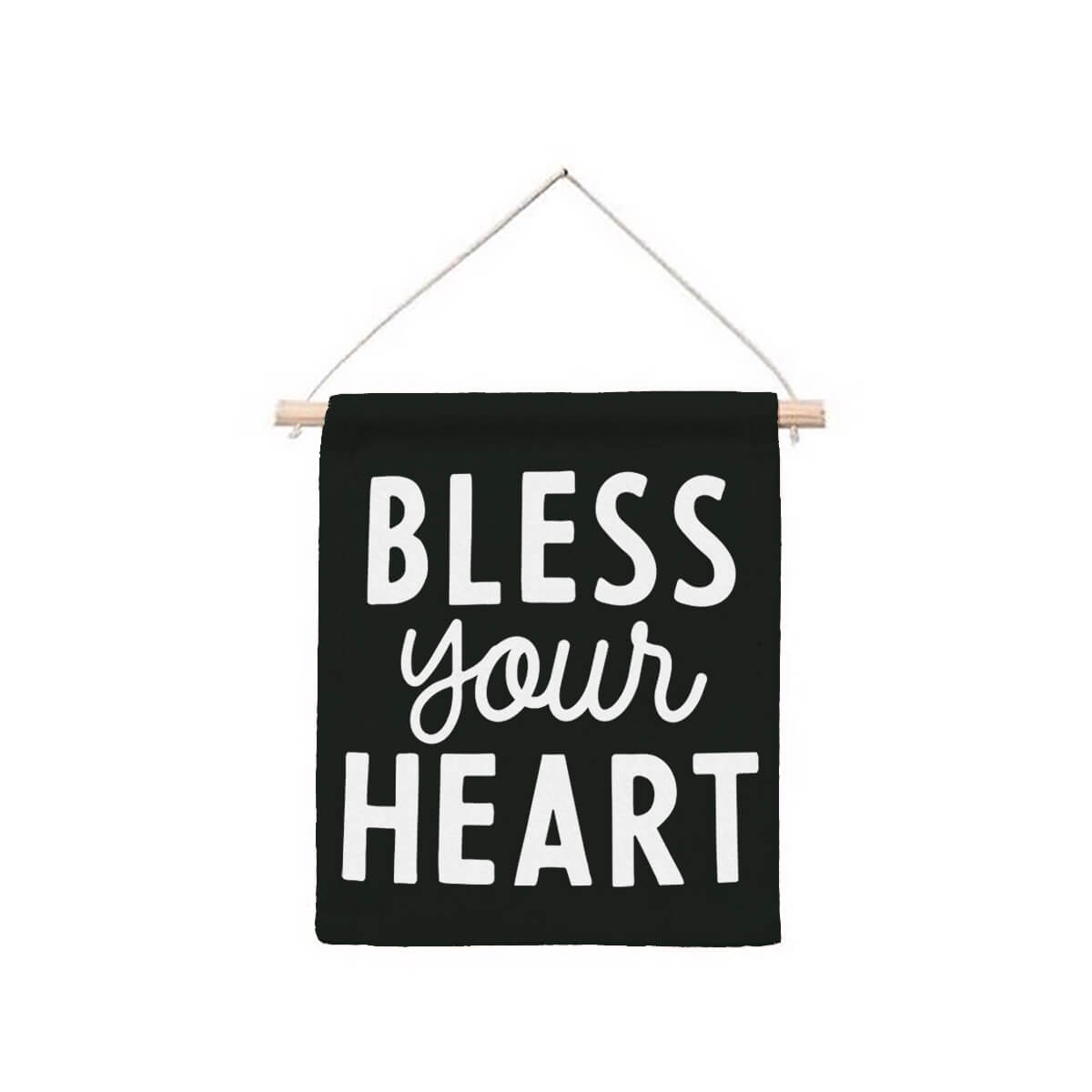 Bless Your Heart Hanging Canvas Banner