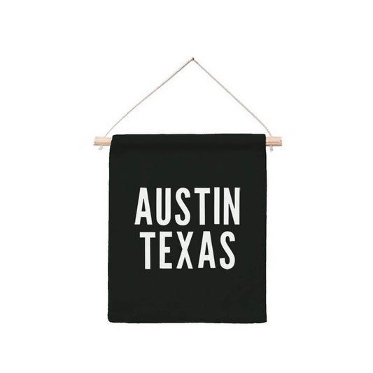 Austin Texas Hanging Canvas Banner