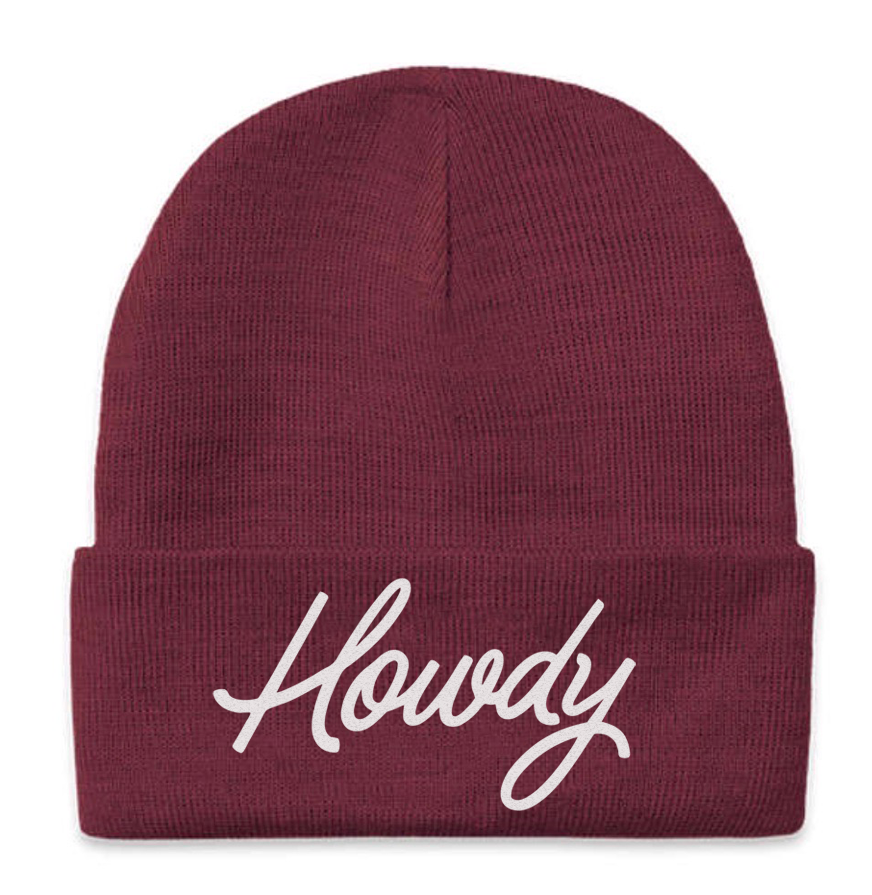 Howdy Cursive Beanie
