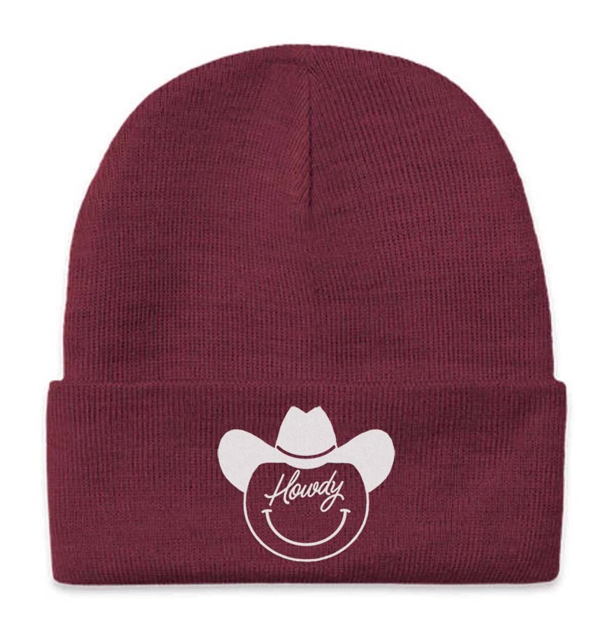 Howdy Cursive Cowboy Beanie