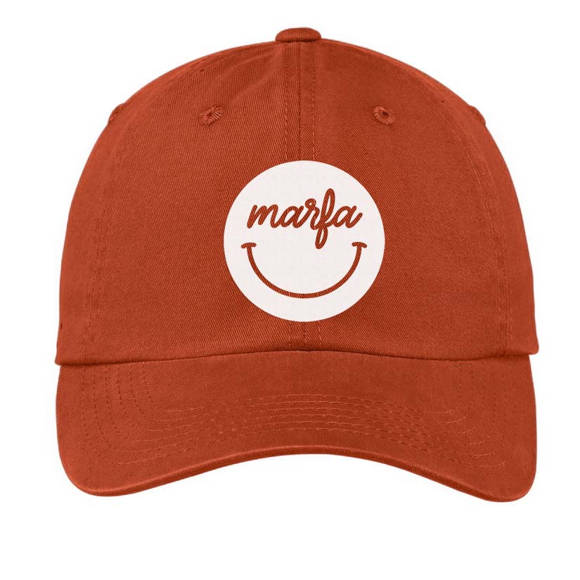 Marfa Cursive Smile Baseball Cap