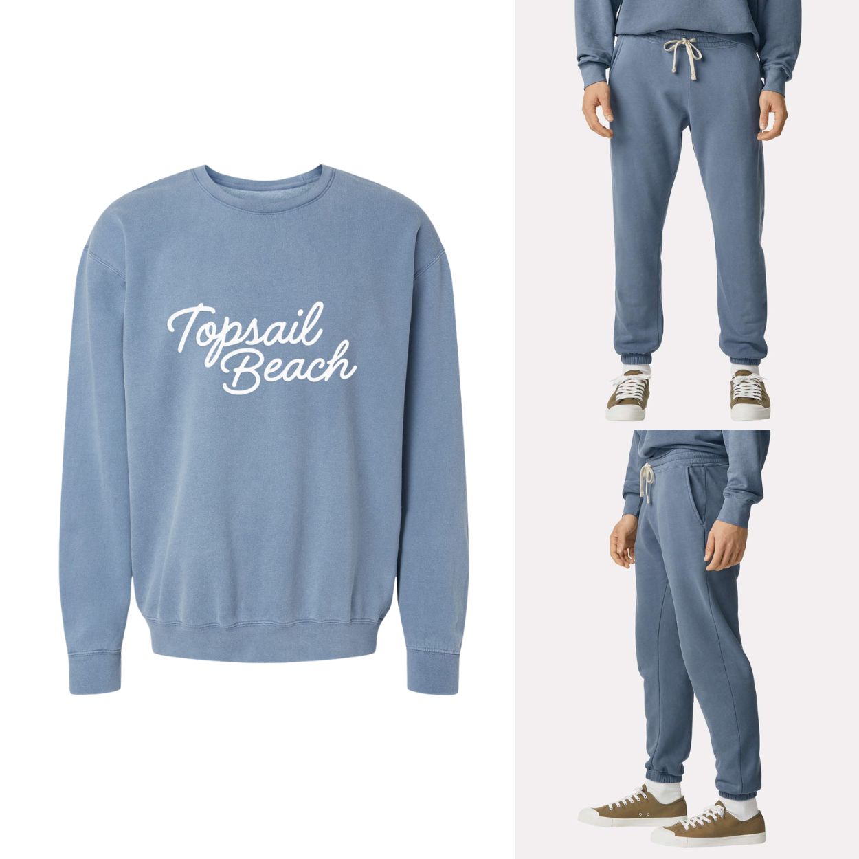 Topsail Beach Cursive Washed Sweatshirt