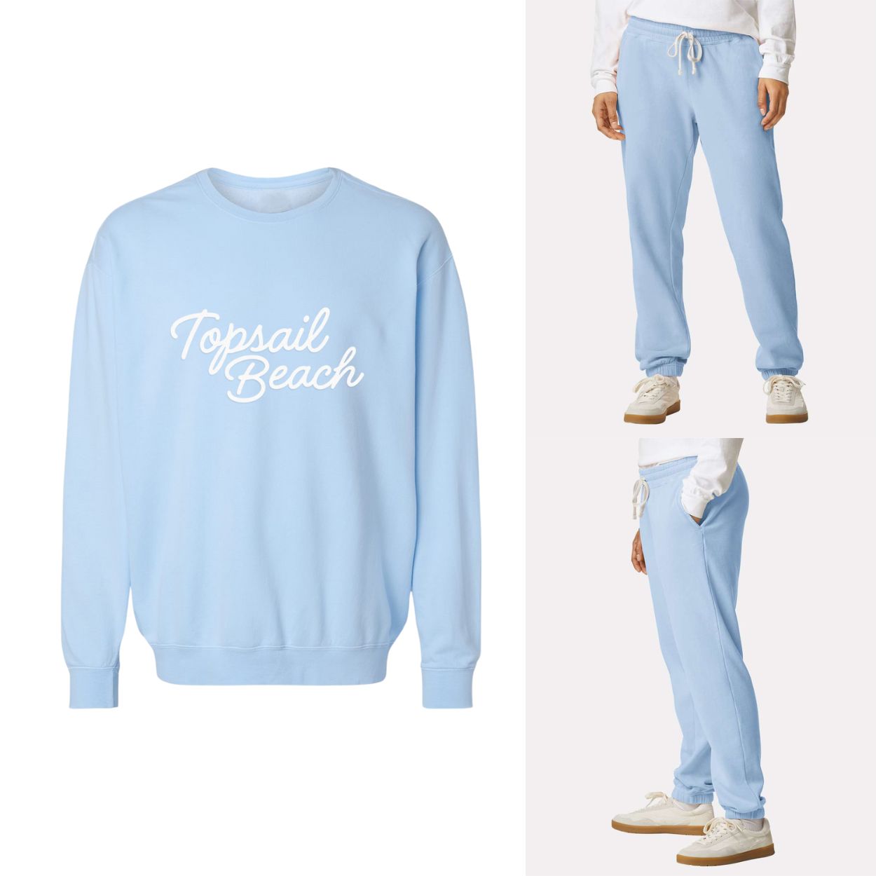 Topsail Beach Cursive Washed Sweatshirt