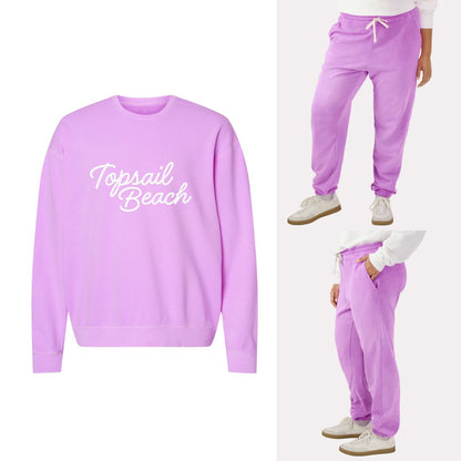 Topsail Beach Cursive Washed Sweatshirt