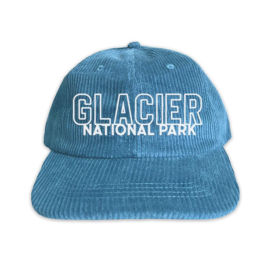 Glacier National Park Outline Corduroy Cap