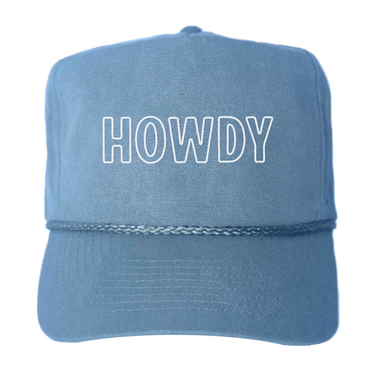 Howdy Outline Canvas Trucker