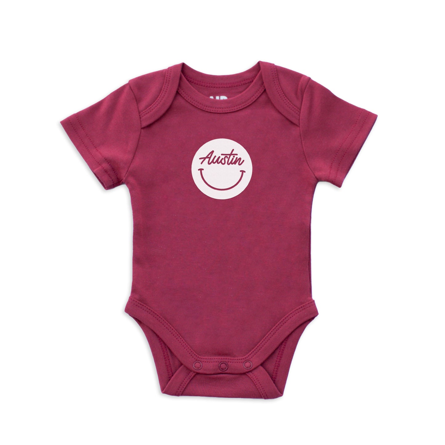 Austin Cursive Smile Onesie
