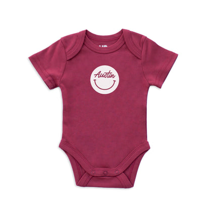 Austin Cursive Smile Onesie