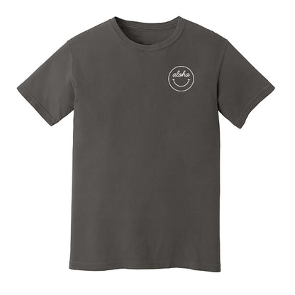 Aloha Cursive Smiley Face Washed Tee