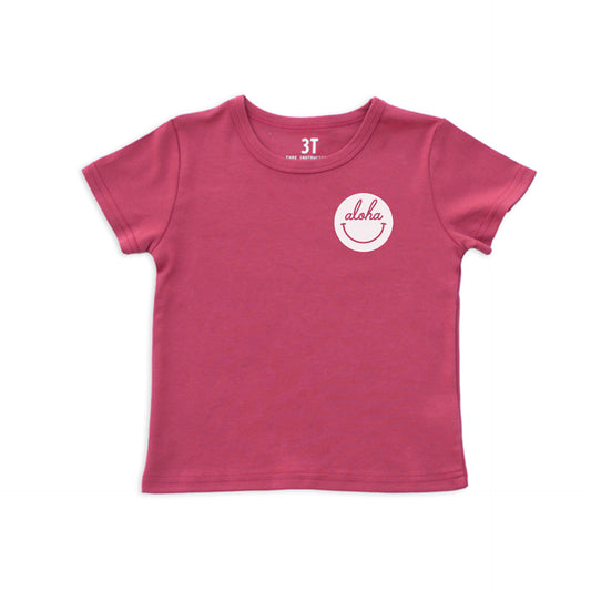 Aloha Cursive Smile Kids Tee