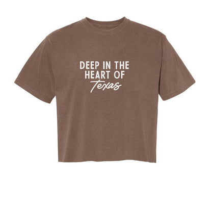 Deep in the Heart of Texas Washed Crop Tee
