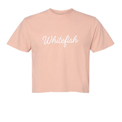 Whitefish Cursive Washed Tee
