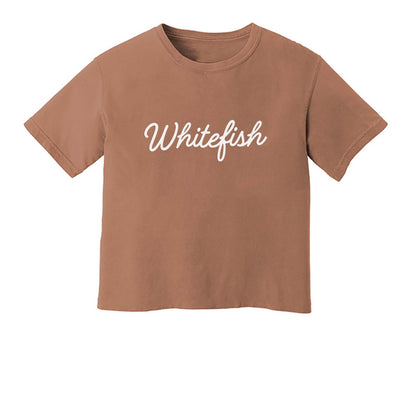 Whitefish Cursive Washed Tee