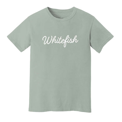Whitefish Cursive Washed Tee