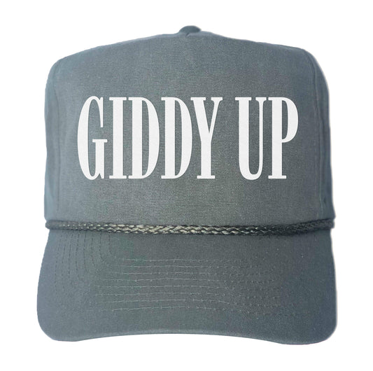 GIDDY UP Western Canvas Trucker