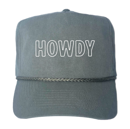 Howdy Outline Canvas Trucker