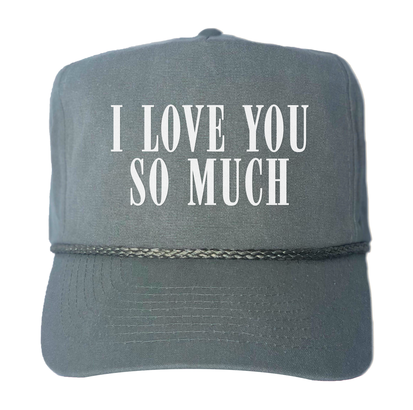 I Love You So Much Western Canvas Trucker