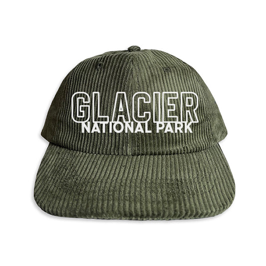 Glacier National Park Outline Corduroy Cap