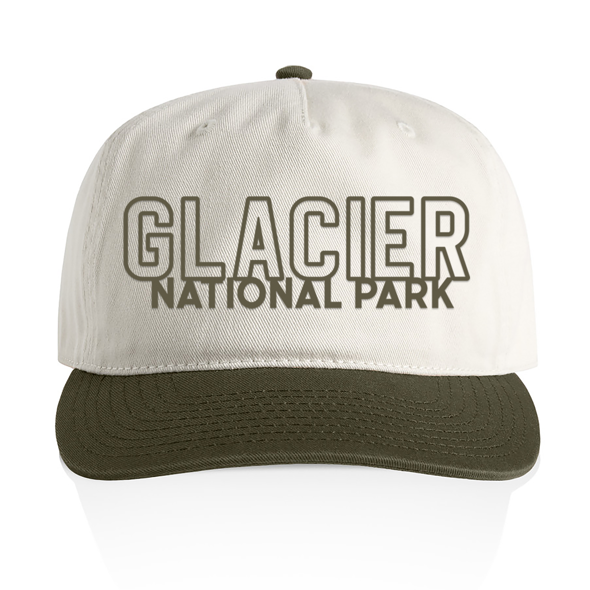 Glacier National Park Outline 2 Tone Cap