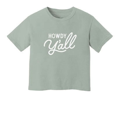 Howdy Y'all Washed Tee - Large Design