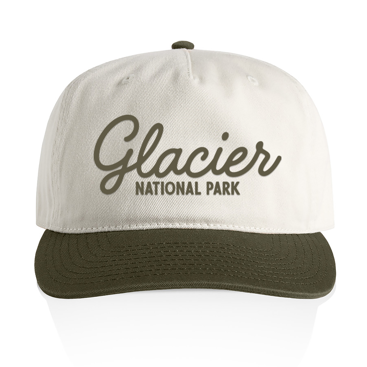 Glacier National Park Cursive 2 Tone Cap