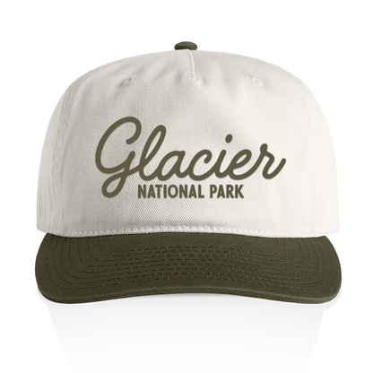 Glacier National Park Cursive 2 Tone Cap